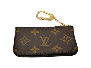 Louis Vuitton ルイヴィトン モノグラム ポシェットクレ コインケース M62650 PVCコーティングキャンバス ブラウン 美品 中古 66537