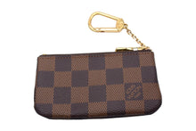 Load image into Gallery viewer, 極美品 Louis Vuitton ルイヴィトン ポシェット クレ キー コインケース N62658 ダミエキャンバス ブラウン ゴールド 中古 66538