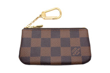 Load image into Gallery viewer, 極美品 Louis Vuitton ルイヴィトン ポシェット クレ キー コインケース N62658 ダミエキャンバス ブラウン ゴールド 中古 66538