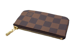 極美品 Louis Vuitton ルイヴィトン ポシェット クレ キー コインケース N62658 ダミエキャンバス ブラウン ゴールド 中古 66538