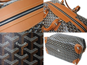 極美品 GOYARD ゴヤール ボストンバッグ バックボーイング45 ブラウン ロゴ 旅行バッグ 中古 66543