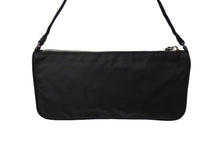 画像をギャラリービューアに読み込む, PRADA プラダ ワンショルダーバッグ アクセサリーポーチ トライアングルロゴ ナイロン ブラック シルバー金具 美品 中古 66552