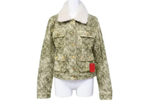 画像をギャラリービューアに読み込む, LOUIS VUITTON ルイヴィトン 村上隆 カモフラ モノグラム デニムジャケット サイズ38 2008aw RW082W コットン カーキ 美品 中古 66562