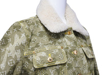 画像をギャラリービューアに読み込む, LOUIS VUITTON ルイヴィトン 村上隆 カモフラ モノグラム デニムジャケット サイズ38 2008aw RW082W コットン カーキ 美品 中古 66562