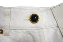 Load image into Gallery viewer, 極美品 LOUIS VUITTON ルイヴィトン LV モノグラム デニムパンツ ホワイト コットン ロゴ ボトムス RW232W YK1 FPPX27 サイズ34 中古 66564