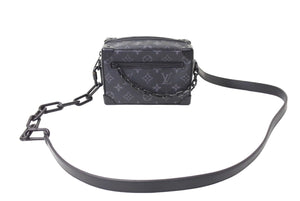 LouisVuitton ルイヴィトン モノグラム エクリプス ミニソフトトランク ショルダーバッグ M44735 ブラック 美品 中古 66571