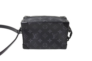 LouisVuitton ルイヴィトン モノグラム エクリプス ミニソフトトランク ショルダーバッグ M44735 ブラック 美品 中古 66571