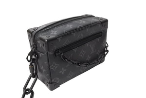 LouisVuitton ルイヴィトン モノグラム エクリプス ミニソフトトランク ショルダーバッグ M44735 ブラック 美品 中古 66571