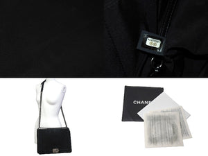 CHANEL Boy Chanel Large Chain Shoulder No. 18 Caviar Skin Antique Black Good Condition Used 66576