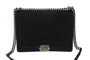 CHANEL Boy Chanel Large Chain Shoulder No. 18 Caviar Skin Antique Black Good Condition Used 66576