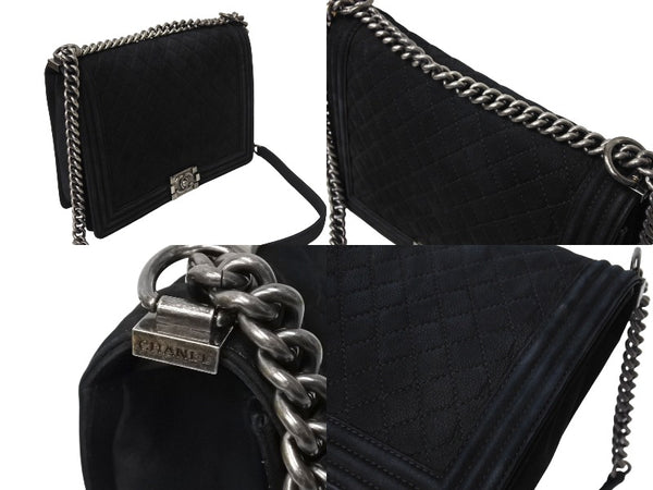CHANEL Boy Chanel Large Chain Shoulder No. 18 Caviar Skin Antique Black Good Condition Used 66576