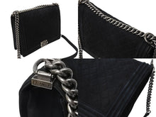 Load image into Gallery viewer, CHANEL シャネル ボーイシャネル ラージチェーンショルダー 18番台 キャビアスキン アンティークブラック 美品 中古 66576