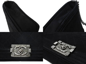 CHANEL Boy Chanel Large Chain Shoulder No. 18 Caviar Skin Antique Black Good Condition Used 66576