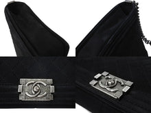 Load image into Gallery viewer, CHANEL シャネル ボーイシャネル ラージチェーンショルダー 18番台 キャビアスキン アンティークブラック 美品 中古 66576