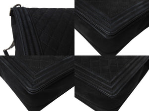 CHANEL Boy Chanel Large Chain Shoulder No. 18 Caviar Skin Antique Black Good Condition Used 66576