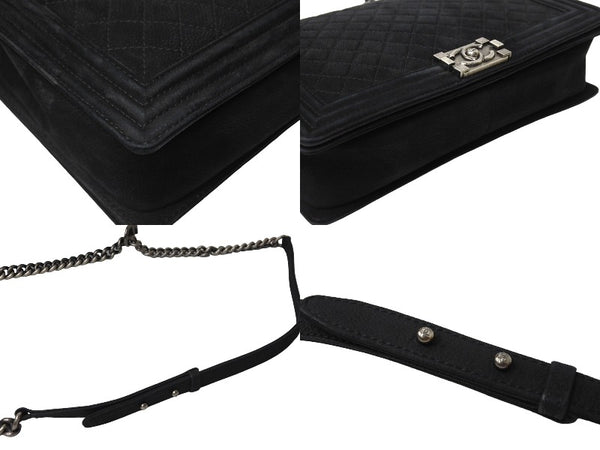 CHANEL Boy Chanel Large Chain Shoulder No. 18 Caviar Skin Antique Black Good Condition Used 66576