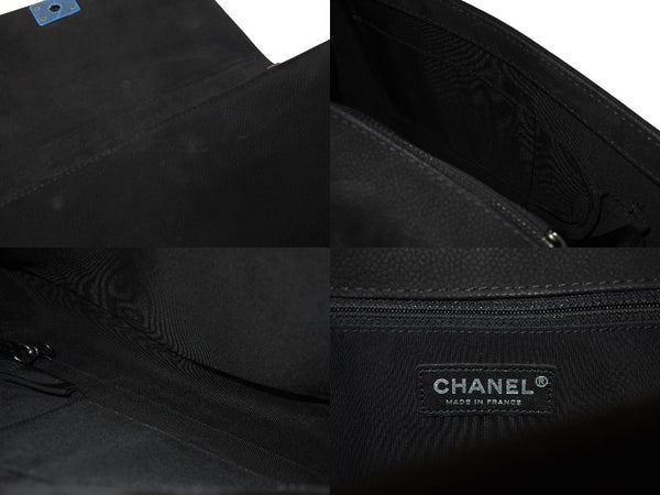 CHANEL Boy Chanel Large Chain Shoulder No. 18 Caviar Skin Antique Black Good Condition Used 66576