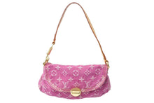 画像をギャラリービューアに読み込む, LOUIS VUITTON ルイヴィトン ミニプリーティ ショルダーバッグ M95216 フューシャ モノグラムデニムキャンバス 美品 中古 66579