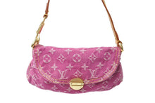 画像をギャラリービューアに読み込む, LOUIS VUITTON ルイヴィトン ミニプリーティ ショルダーバッグ M95216 フューシャ モノグラムデニムキャンバス 美品 中古 66579