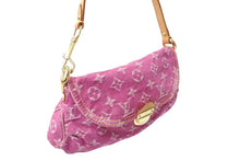 画像をギャラリービューアに読み込む, LOUIS VUITTON ルイヴィトン ミニプリーティ ショルダーバッグ M95216 フューシャ モノグラムデニムキャンバス 美品 中古 66579