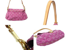 画像をギャラリービューアに読み込む, LOUIS VUITTON ルイヴィトン ミニプリーティ ショルダーバッグ M95216 フューシャ モノグラムデニムキャンバス 美品 中古 66579