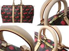 画像をギャラリービューアに読み込む, 新品同様 LOUIS VUITTON ルイヴィトン キーポル45 ボストンバッグ M95011 モノグラムチェリー 村上隆 PVC レザー 中古 66583