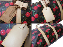 画像をギャラリービューアに読み込む, 新品同様 LOUIS VUITTON ルイヴィトン キーポル45 ボストンバッグ M95011 モノグラムチェリー 村上隆 PVC レザー 中古 66583