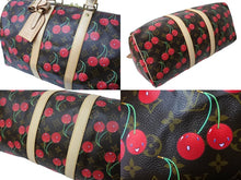 画像をギャラリービューアに読み込む, 新品同様 LOUIS VUITTON ルイヴィトン キーポル45 ボストンバッグ M95011 モノグラムチェリー 村上隆 PVC レザー 中古 66583