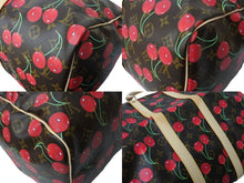 画像をギャラリービューアに読み込む, 新品同様 LOUIS VUITTON ルイヴィトン キーポル45 ボストンバッグ M95011 モノグラムチェリー 村上隆 PVC レザー 中古 66583