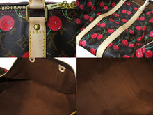 画像をギャラリービューアに読み込む, 新品同様 LOUIS VUITTON ルイヴィトン キーポル45 ボストンバッグ M95011 モノグラムチェリー 村上隆 PVC レザー 中古 66583