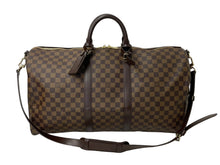 Load image into Gallery viewer, LouisVuitton ルイヴィトン ボストンバッグ N41414 キーポルバンドリエール55 ダミエエベヌ ゴールド金具 美品 中古 66597