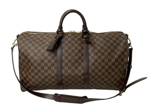 LouisVuitton ルイヴィトン ボストンバッグ N41414 キーポルバンドリエール55 ダミエエベヌ ゴールド金具 美品 中古 66597