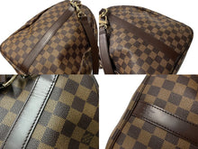 画像をギャラリービューアに読み込む, LouisVuitton ルイヴィトン ボストンバッグ N41414 キーポルバンドリエール55 ダミエエベヌ ゴールド金具 美品 中古 66597