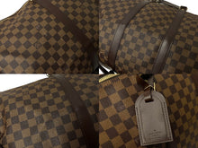 画像をギャラリービューアに読み込む, LouisVuitton ルイヴィトン ボストンバッグ N41414 キーポルバンドリエール55 ダミエエベヌ ゴールド金具 美品 中古 66597