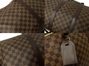 LouisVuitton ルイヴィトン ボストンバッグ N41414 キーポルバンドリエール55 ダミエエベヌ ゴールド金具 美品 中古 66597