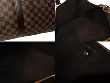 Load image into Gallery viewer, LouisVuitton ルイヴィトン ボストンバッグ N41414 キーポルバンドリエール55 ダミエエベヌ ゴールド金具 美品 中古 66597