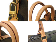 Load image into Gallery viewer, LouisVuitton ルイヴィトン Supreme シュプリーム キーポル バンドリエール45 ボストンバッグ M43466 モノグラムカモ 美品 中古 66600