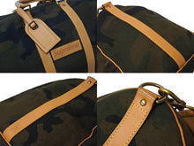 Load image into Gallery viewer, LouisVuitton ルイヴィトン Supreme シュプリーム キーポル バンドリエール45 ボストンバッグ M43466 モノグラムカモ 美品 中古 66600