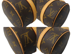 新品同様 LOUIS VUITTON ルイヴィトン ハンドバッグ ミニパピヨン19 モノグラム ブラウン M51389 ゴールド金具 中古 66601