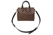 Load image into Gallery viewer, 極美品 LOUIS VUITTON ルイヴィトン ダミエ エベヌ スピーディバンドリエール25 ハンドバッグ ブラウン N41368 中古 66616