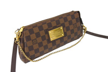 画像をギャラリービューアに読み込む, LOUIS VUITTON ルイヴィトン ダミエ エベヌ エヴァ ショルダーバッグ N55213 ブラウン ロゴ 斜め掛け 鞄 美品 中古 66618