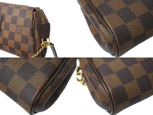 画像をギャラリービューアに読み込む, LOUIS VUITTON ルイヴィトン ダミエ エベヌ エヴァ ショルダーバッグ N55213 ブラウン ロゴ 斜め掛け 鞄 美品 中古 66618