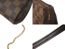 画像をギャラリービューアに読み込む, LOUIS VUITTON ルイヴィトン ダミエ エベヌ エヴァ ショルダーバッグ N55213 ブラウン ロゴ 斜め掛け 鞄 美品 中古 66618