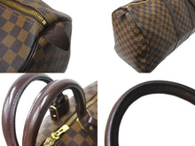 画像をギャラリービューアに読み込む, LOUIS VUITTON ルイヴィトン キーポル50 ボストンバッグ N41427 ダミエキャンバス レザー ブラウン 美品 中古 66620