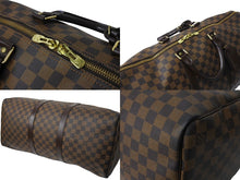 画像をギャラリービューアに読み込む, LOUIS VUITTON ルイヴィトン キーポル50 ボストンバッグ N41427 ダミエキャンバス レザー ブラウン 美品 中古 66620