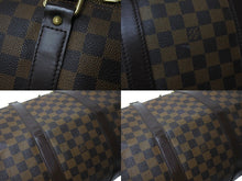 画像をギャラリービューアに読み込む, LOUIS VUITTON ルイヴィトン キーポル50 ボストンバッグ N41427 ダミエキャンバス レザー ブラウン 美品 中古 66620