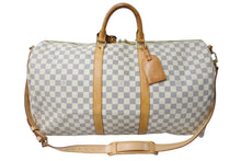 画像をギャラリービューアに読み込む, LOUIS VUITTON ルイヴィトン キーポル バンドリエール55 ボストンバッグ N41429 ダミエアズール キャンバス 良品 中古 66621