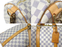 画像をギャラリービューアに読み込む, LOUIS VUITTON ルイヴィトン キーポル バンドリエール55 ボストンバッグ N41429 ダミエアズール キャンバス 良品 中古 66621