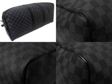 画像をギャラリービューアに読み込む, LOUIS VUITTON ルイヴィトン キーポルバンドリエール55 ボストンバッグ N41413 ダミエグラフィット キャンバス ブラック 良品 中古 66623