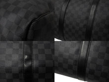 画像をギャラリービューアに読み込む, LOUIS VUITTON ルイヴィトン キーポルバンドリエール55 ボストンバッグ N41413 ダミエグラフィット キャンバス ブラック 良品 中古 66623